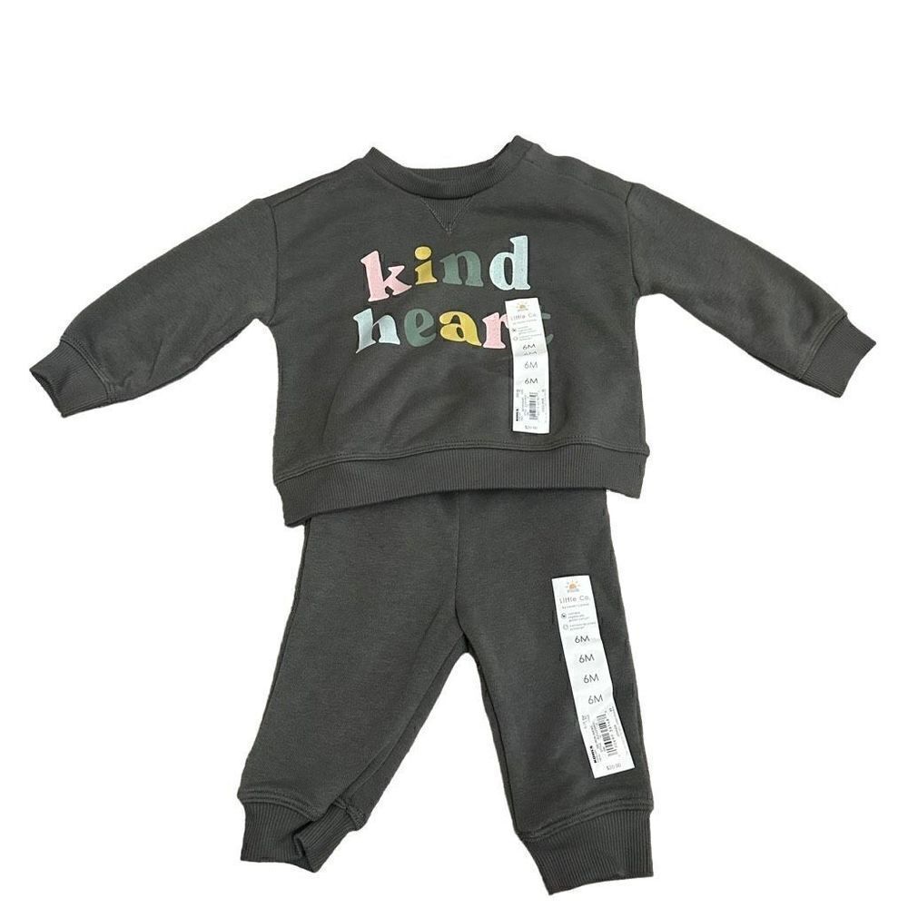 NWT Littte co organic 2 piece sweat outfit size 6 months